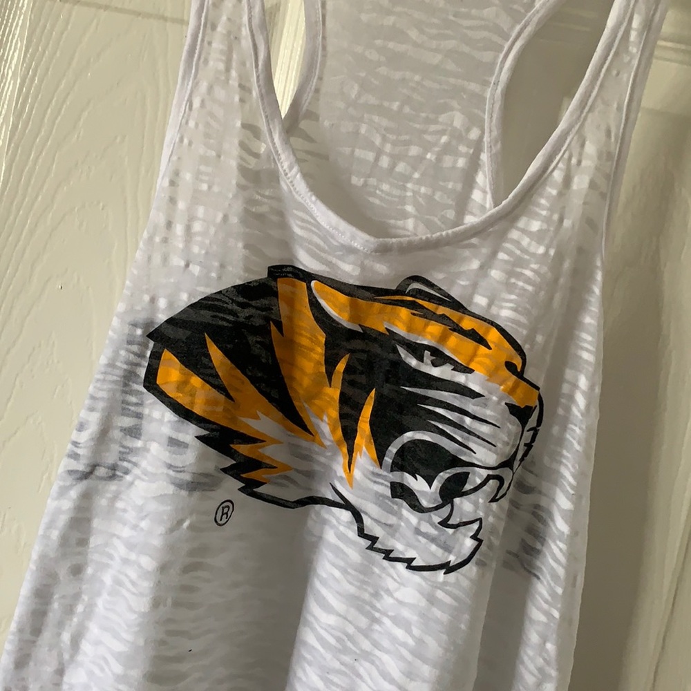 MIZZOU White see through tank top